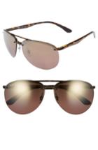 Women's Ray-ban 65mm Gradient Aviator Sunglasses - Havana