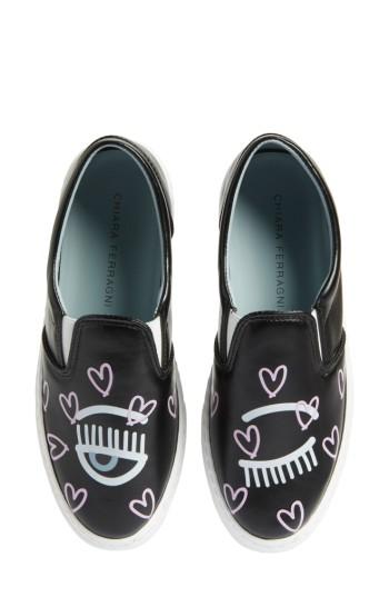 Women's Chiara Ferragni Candy Flirting Slip-on Sneaker Eu - Black