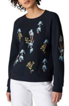 Women's Whistles Iris Floral Embroidered Sweater - Blue