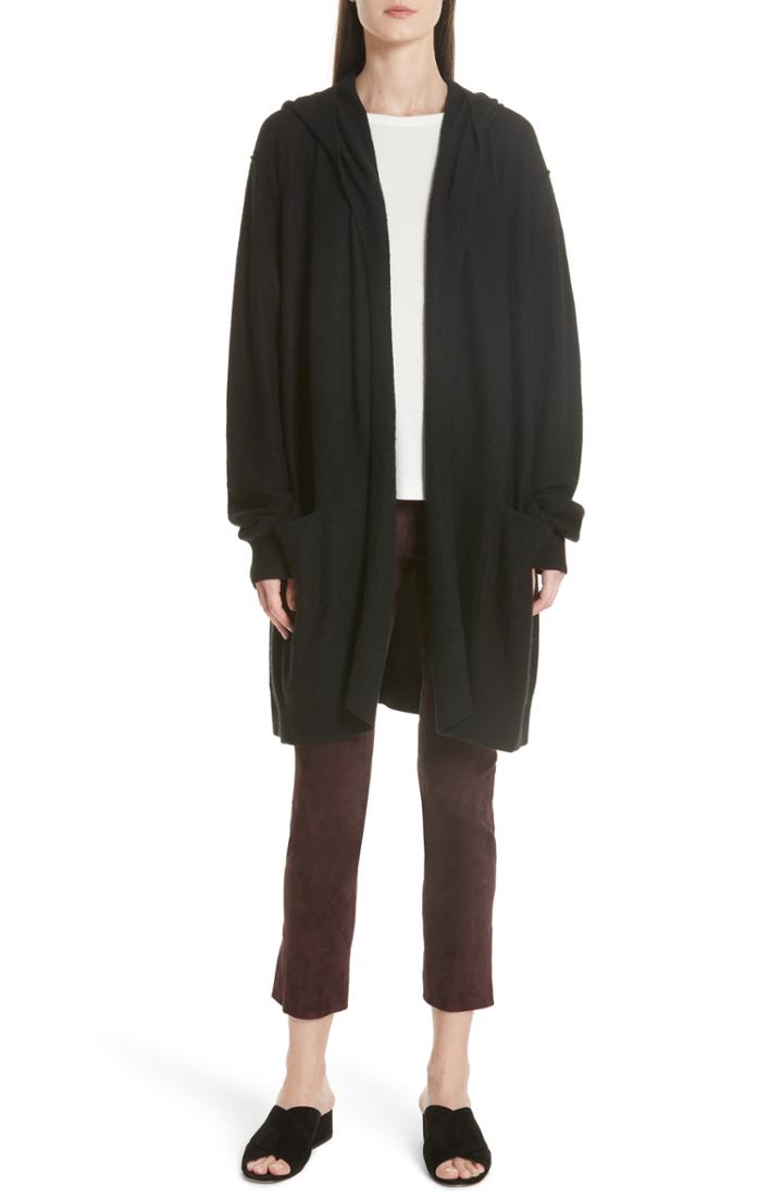 Women's Vince Stretch Suede Split Hem Crop Pants
