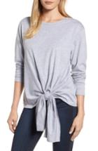 Women's Caslon Long Sleeve Side Tie Tee - Grey