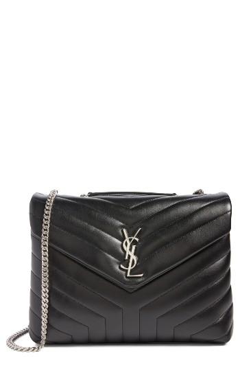 Saint Laurent Medium Loulou Calfskin Leather Shoulder Bag - Black