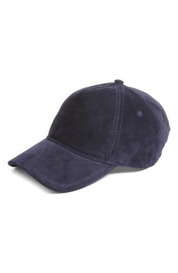 Women's Rag & Bone Marilyn Suede Baseball Cap - Blue