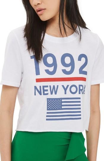 Women's Topshop 1992 New York Crop Tee