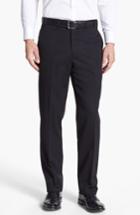 Men's Jb Britches Flat Front Worsted Wool Trousers L - Black