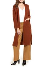 Women's Chriselle X J.o.a. Ribbed Button Side Cardigan - Brown