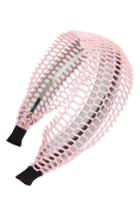 Cara Fishnet Headband, Size - Pink