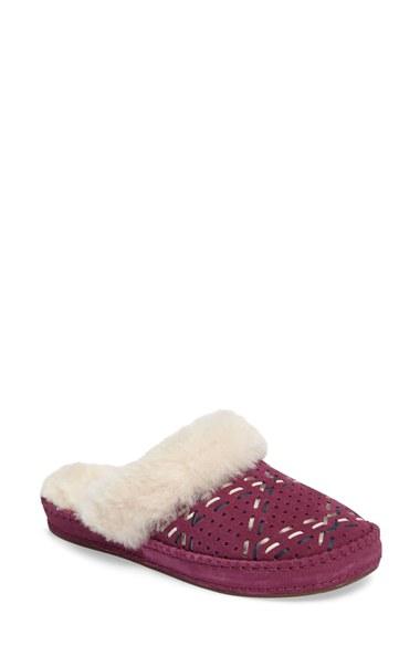 Women's Ugg Aira - Tehuano Genuine Shearling Slipper M - Purple