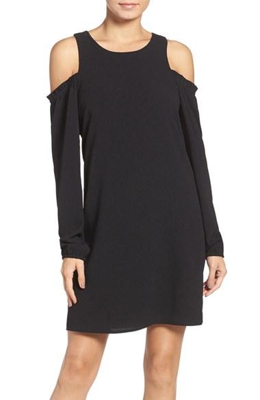 Women's Charles Henry Cold Shoulder Shift Dress