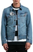Men's Volcom X Burger Records Denim Jacket, Size - Blue
