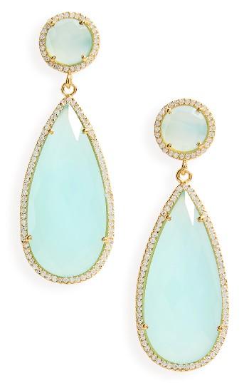 Women's Susan Hanover Semiprecious Stone Teardrop Earrings