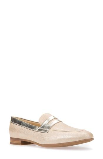 Women's Geox Marlyna Penny Loafer Us / 36eu - Metallic