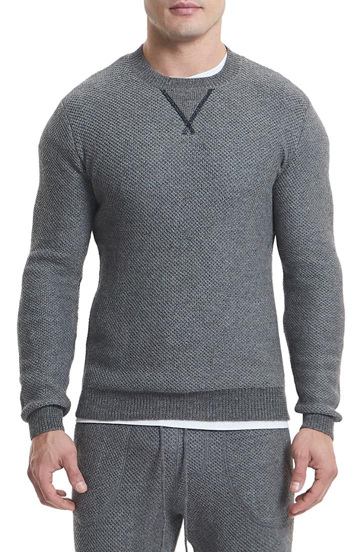 Men's Goodlife Slim Fit Crewneck Sweater - Grey