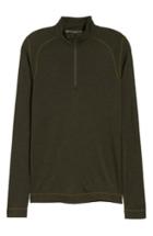 Men's Smartwool Merino 250 Base Layer Quarter Zip Pullover, Size - Green