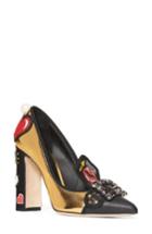 Women's Dolce & Gabbana Embellished Buckle Pump Us / 36.5eu - Metallic