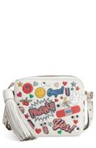 Anya Hindmarch Allover Sticker Leather Crossbody Bag - White