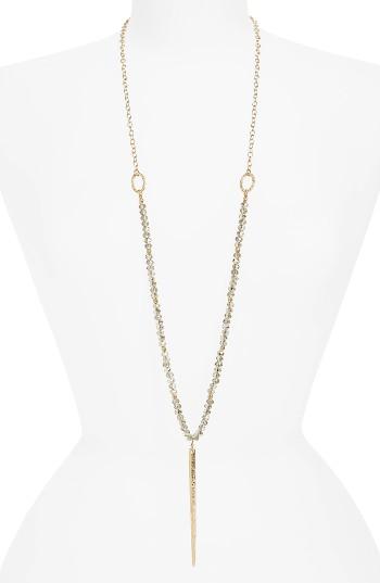Women's Canvas Jewelry Crystal & Spike Necklace