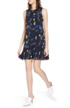 Women's Halogen Ruffle Hem Shift Dress, Size - Blue