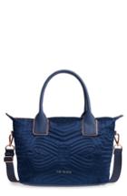 Ted Baker London Quilted Bow Small Nylon Tote - Blue