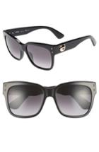 Women's Moschino 56mm Gradient Lens Sunglasses - Black