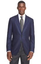 Men's Canali Classic Fit Solid Wool Blazer R Eu - Blue