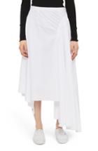 Women's Topshop Boutique Ruched Asymmetrical Skirt Us (fits Like 0) - White