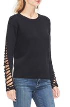 Women's Vince Camuto Cutout Sleeve Sweater - Black