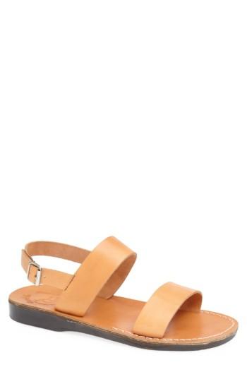 Men's Jerusalem Sandals 'golan' Leather Sandal -12.5us / 45eu - Brown