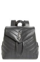 Saint Laurent Small Loulou Quilted Calfskin Leather Backpack - Black