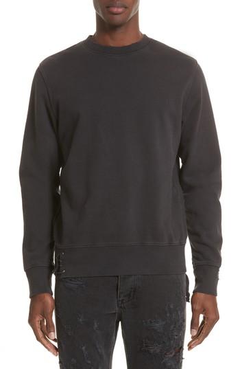 Men's Ksubi Pins Distressed Sweatshirt - Black