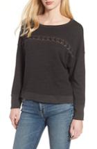 Women's Sundry Karma Lace-up Pullover - Black
