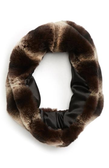 Women's Toria Rose Genuine Rabbit Fur Infinity Scarf