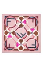Women's Fendi F Is For Fendi Silk Scarf, Size - Pink