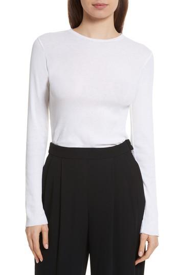 Women's Vince Long-sleeve Rib Tee - White
