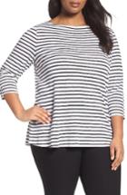 Women's Eileen Fisher Seaside Organic Linen Stripe Tee