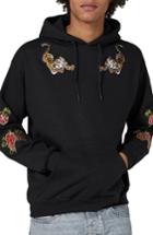 Men's Topman Embroidered Applique Classic Fit Hoodie - Black
