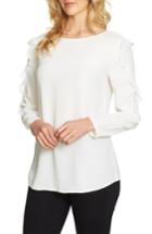 Women's 1.state Ruffle Sleeve Top, Size - Ivory