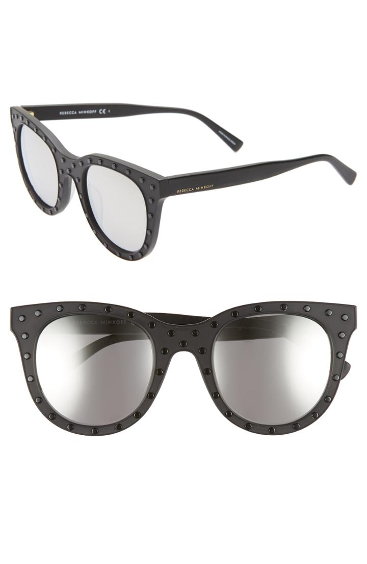 Women's Rebecca Minkoff Cyndi2 50mm Studded Sunglasses - Matte Black