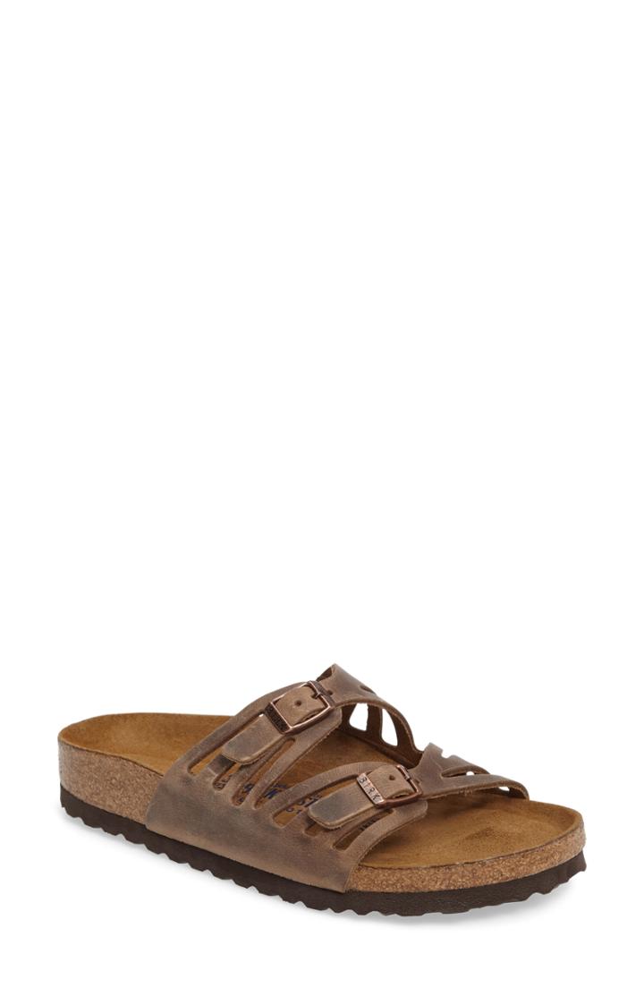 Women's Birkenstock Granada Soft Footbed Oiled Leather Sandal -10.5us / 41eu B - Brown