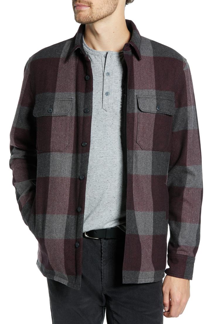 Men's 1901 Lined Flannel Shirt Jacket - Red