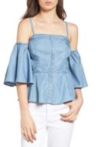 Women's Chelsea28 Off The Shoulder Denim Bustier Top