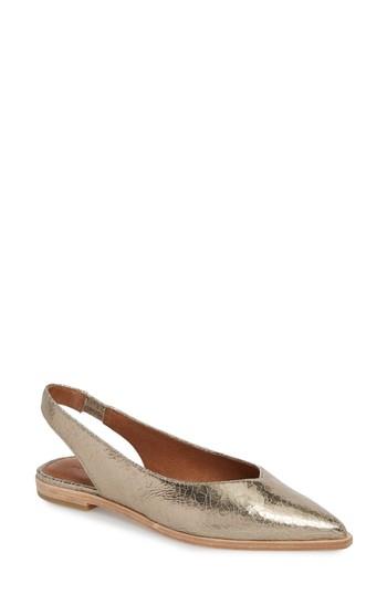 Women's Frye Kenzie Slingback Flat M - Metallic
