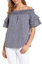 Women's Caslon Off The Shoulder Ruffle Sleeve Top, Size - Blue