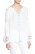 Women's Catherine Catherine Malandrino Cabana Embroidery Blouse - White