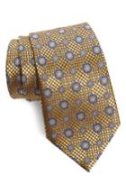 Men's Ermenegildo Zegna Geometric Silk Tie, Size - Metallic