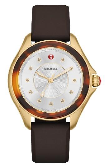 Women's Michele Cape Silicone Strap Watch, 40mm