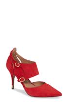 Women's Linea Paolo Posh Pointy Toe Pump .5 M - Red