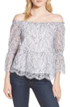 Women's Cupcakes And Cashmere Nichols Off The Shoulder Lace Top - Ivory