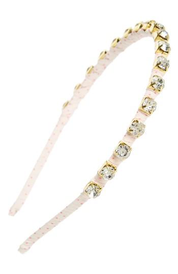 Tasha Crystal Embellished Headband, Size - White