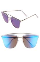 Women's Leith 60mm Mirror Sunglasses - Gold/ Blue